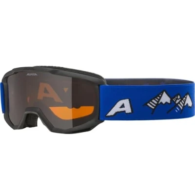 Abbildung von ALPINA PINEY Beschlagfreie, Extrem Robuste &amp; Bruchsichere Skibrille Mit 100% UV Schutz Für Kinder, black olive matt, One Size