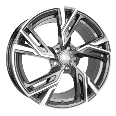 Abbildung von MAM WHEELS 5 loch 19Zoll 112mm Alufelge RS5 Palladium frontpoliert MAMRS58519511230PFP Felge 8.50Zoll 30mm 72.6mm