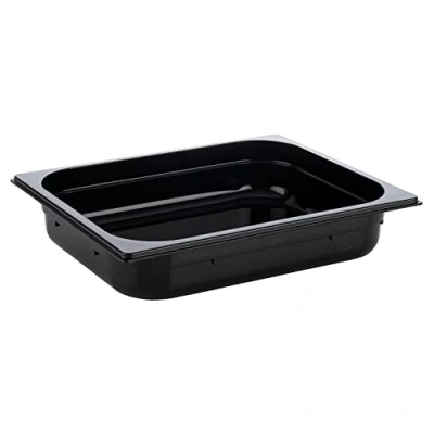 Abbildung von APS 82064 GN 1/2 Behälter, Gastronormbehälter aus Polycarbonat, Abmessungen 325 x 265mm/Höhe 65 mm/Volumen 3,9 Liter, schwarz