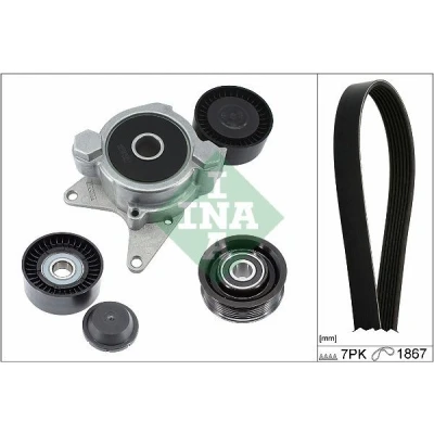 Abbildung von INA 529 0401 10 Keilrippenriemensatz Generatorfreilauf prüfen und ggf. erneuern TOYOTA: Avensis III Estate, Auris Hatchback, RAV4 Off Road
