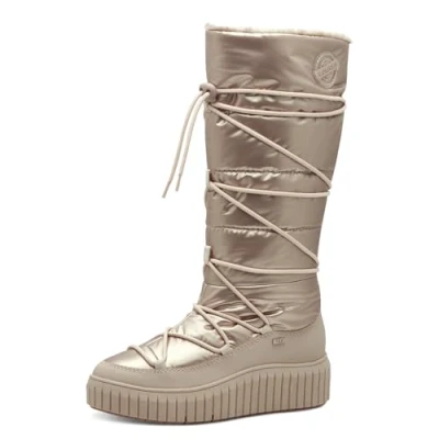 Abbildung von s.Oliver Damen Schnürstiefel ohne Absatz Wasserabweisend Vegan, Rosa (Rosegold), 37 EU