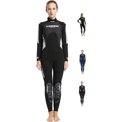 Abbildung von Cressi Morea Damen Neoprenanzug 3mm für alle Wassersportarten, Schwarz/Gris, L/4