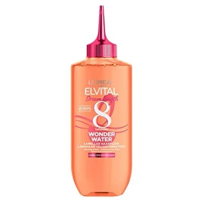 Abbildung von L&#039;Oréal Paris Elvital Haarkur für geschmeidiges Haar, Ohne Silikone, Einwirkzeit zum Ausspülen, Dream Length 8 Sekunden Wonder Water Lamellar Haarfluid, 1 x 200 ml