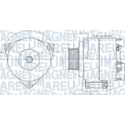 Abbildung von MAGNETI MARELLI 063731593010 Lichtmaschine 28V 80A