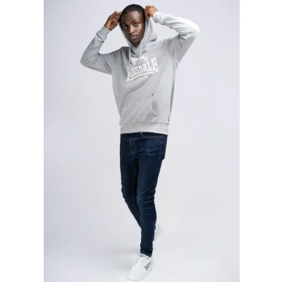 Abbildung von Lonsdale Fremington Kapuzenpullover, Herren, Größe: Medium, Marl grey