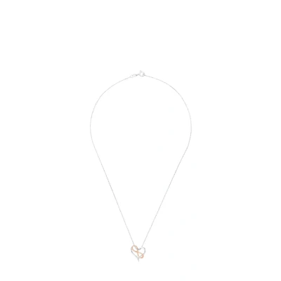 Abbildung von Amor Kette mit Anhänger 925 Sterling Silber Damen Halsschmuck, 45 cm, Bicolor, Infinity, Kommt in Schmuck Geschenk Box,