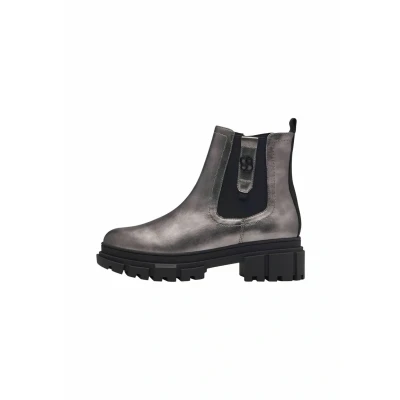 Abbildung von s.Oliver Damen Chelsea Boots mit Reißverschluss Vegan, Silber (Pewter), 39 EU