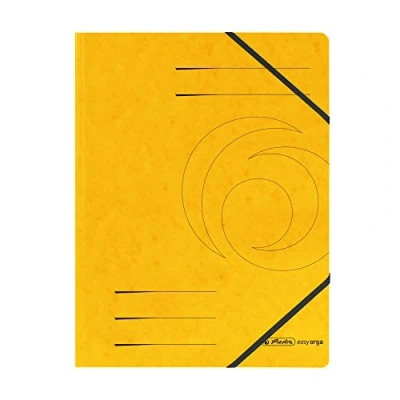 Abbildung von Herlitz Eckspannmappe Quality, A4, Karton, gelb, 5 Stück