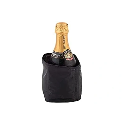 Abbildung von APS Kühlmanschette für Sekt /Champagnerflaschen, Schwarz kühlt eine Flasche in 5 Minuten Abmessungen: 11 x cm, Höhe: 18 cm