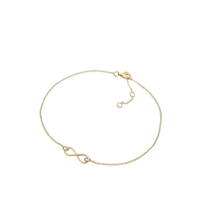 Abbildung von Elli Fußschmuck Damen Fußkettchen Infinity Elegant in 925 Silber vergoldet
