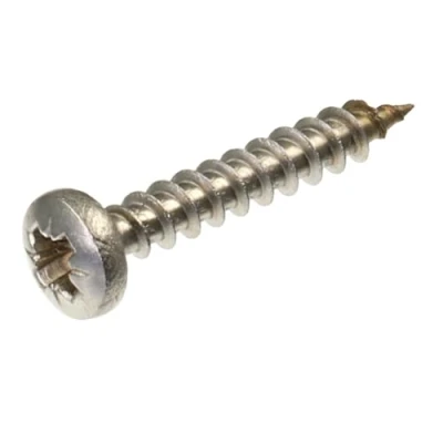 Abbildung von SECCARO Spanplattenschraube Halbrundkopf 4 x 25 mm, Edelstahl V2A VA A2, Holzschraube mit Vollgewinde, Kreuzschlitz/PZ, 250 Stück