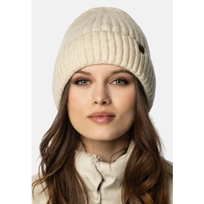 Abbildung von VIVISENCE Damen Winter Mütze Klassischen Beanie Strickmütze Stil Perfekte Passform Strickbündchen Warmem Rippengarn Ideal Für Kalte Wintertage Herbst Modell 70104, Ecru,Einheitsgröße