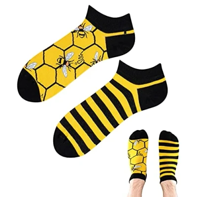 Abbildung von TODO Colours Lustige Socken mit Motiv Mehrfarbige, Bunte, Verrückte für die Lebensfreude (39 42, z LOW Bee Bee, numeric_39)