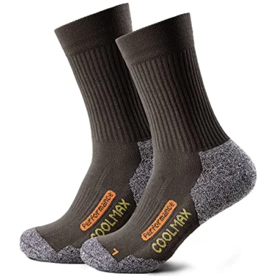 Abbildung von Piarini 2 Paar Coolmax Wandersocken Outdoorsocken Funktionssocken lang taupe 43 46