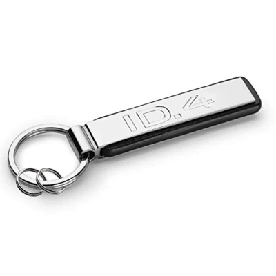 Abbildung von Volkswagen 000087010CBYPN Schlüsselanhänger mit ID.4 Schriftzug, Keychain, Schlüsselring, Silber/Schwarz, Metall Einheitsgröße