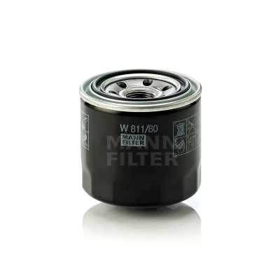 Abbildung von MANN FILTER W 811/80 Ölfilter M 20 X 1.5 mit einem Rücklaufsperrventil Anschraubfilter HYUNDAI: Genesis I Coupe, ix20, i20 Hatchback