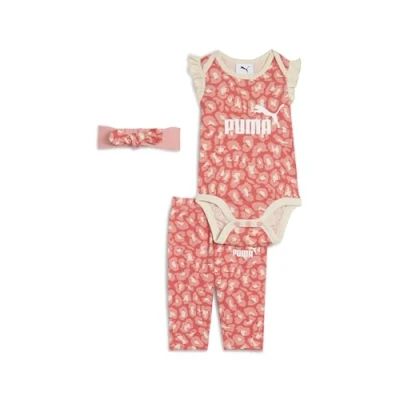 Abbildung von Puma Minicats Essentials Animal Newborn 3TEILIGES SET Stoffhose für Kinder, Größe: 56, Peach frost