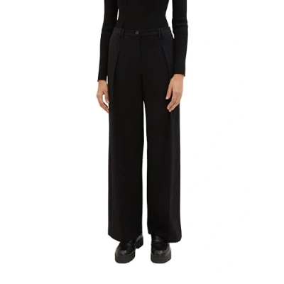 Abbildung von TOM Tailor LEA WIDE LEG Stoffhose, Damen, Größe: 34x32, Deep black