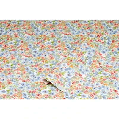 Abbildung von d c fix Möbel Klebefolie Romantic Blumen Muster bunt 45 cm x 2 m Möbelfolie selbstklebende Deko Folie Schrank Küche Bad Dekorfolie Vintage floral grün blau rot
