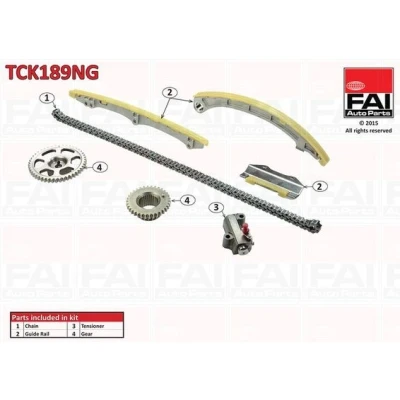 Abbildung von FAI AutoParts TCK189NG Steuerkettensatz ohne Dichtungen, mit Zahnrädern Simplex, Kette geräuscharm