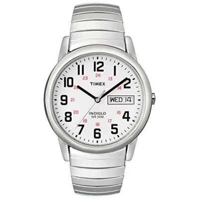 Abbildung von Timex Easy Reader 35mm Quarzuhr für Herren, Dehnband, Tag, Datum, 24 Stunden, Quarzuhr, T20461