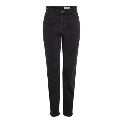 Abbildung von Noisy May Nmdaisy MOM FIT Jeans Slim Fit, Damen, Größe: 25x30, Black denim