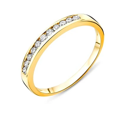 Abbildung von MIORE Ring Damen Gelbgold Diamant Hochzeitsband 14KT (585) mit Brillanten 0.20 ct