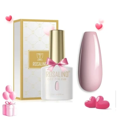 Abbildung von ROSALIND UV Nagellack Rosa Gel 15ml Soak Off Nail Polish für LED Nagellampe Langlebige French Maniküre Nagelgellack Valentinstag