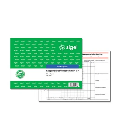 Abbildung von SIGEL RP517 Rapport / Wochenbericht A5 quer, 100 Blatt