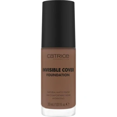 Abbildung von Catrice Invisible Cover Foundation, Nr. 057C, Nude, feuchtigkeitsspendend, langanhaltend, natürlich, für trockene Haut, vegan, ölfrei, ohne Parabene, Mikroplastikpartikel, 1er Pack (30ml)
