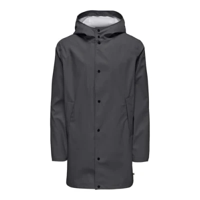 Abbildung von Only &amp; Sons Onsluca Regenjacke / wasserabweisende Jacke, Herren, Größe: XXL, Grey pinstripe