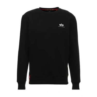 Abbildung von Alpha Industries Basic Small LOGO Sweatshirt, Herren, Größe: Small, Black