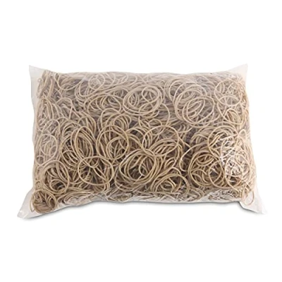 Abbildung von OFFICE PRODUCTS Gummibander Durchmesser: 40mm Farbe: Natürliche/Beige/Gewicht: 1000g 1 kg/Haushaltsgummi Gummiringe Gummi/Kautschuk 60% / Gummis für Zuhause Büro Schule