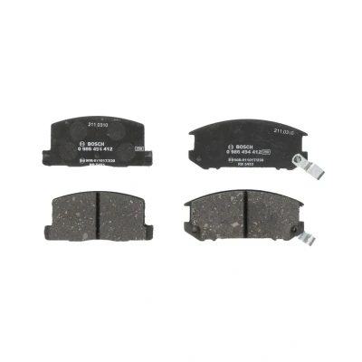 Abbildung von BOSCH 0 986 494 412 Bremsbelagsatz Low Metallic mit integriertem Verschleißwarnkontakt, akustischer Verschleißwarnung TOYOTA: MR2 I Coupe