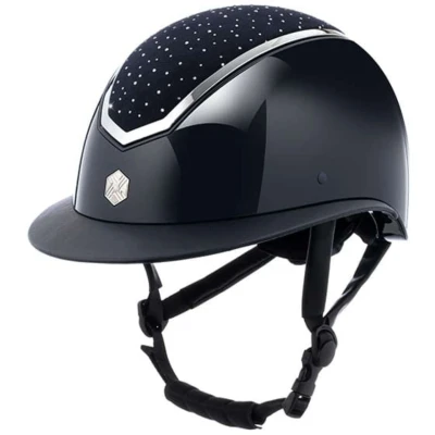 Abbildung von Charles Owen Reithelm Kylo Crystal Wide Peak Navy Gloss/Silver M (55 58cm) Agradi.deVerkauft von Agradi