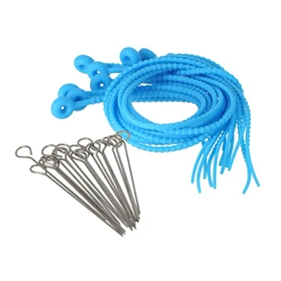 Abbildung von Lantelme Set 12 Rouladenbinder Silikon 54cm mit 20 Rouladennadeln aus Edelstahl 15cm Bratenbinder Rouladen Braten Spieße (Binder + Nadeln) wiederverwendbar und spülmaschinengeeignet