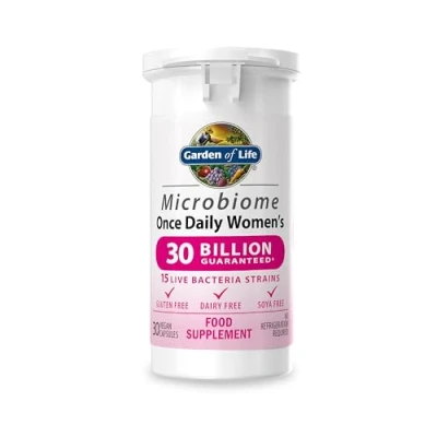 Abbildung von Garden of Life Darmflora Aufbau Microbiome Once Daily Women&#039;s Darmbakterien 30 Milliarden KBE 15 Stämme für Intimflora &amp; Verdauung, Kapseln