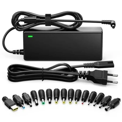 Abbildung von SUNYDEAL 90W Universal Netzteil Laptop Ladekabel Ladegerät für HP Lenovo ASUS Acer Dell Samsung Medion Toshiba Sony Fujitsu MSI PC Charger 18.5V 19V 19.5V 20V 4.74A Max AC Adapter mit 15 Steckers