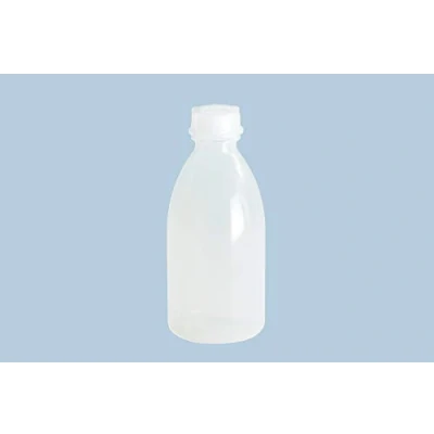 Abbildung von hünersdorff Plastikflaschen zum Befüllen mit Schraubverschluss aus LD PE (bruchsicher und lebensmittelgeeignet), 500 ml, transparent