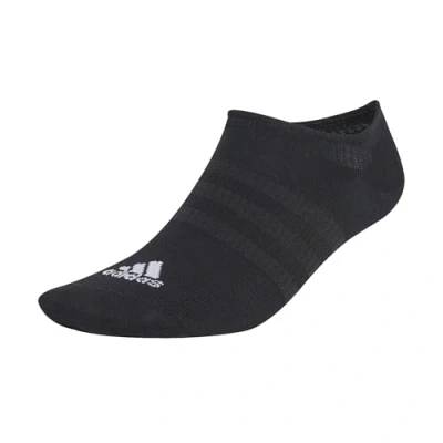 Abbildung von adidas Unisex Kinder Thin and Light No Show Socks 3 Pairs, Black / White, 7 8 Years