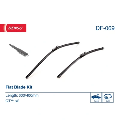 Abbildung von Scheibenwischer Denso DF 215 Flachbalkenwischblatt BMW: 2 Gran Tourer, 5 Saloon, Touring, RENAULT: Trafic 3, 3 Bus, NISSAN: NV300 Minibus