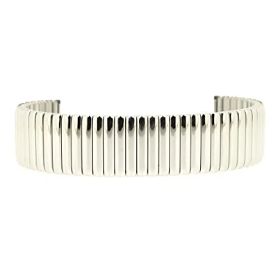 Abbildung von Eichmüller Flexibles Spannband aus poliertem Edelstahl, matt/PVD Beschichtung, Silberfarben Glänzend, 16mm, Armband
