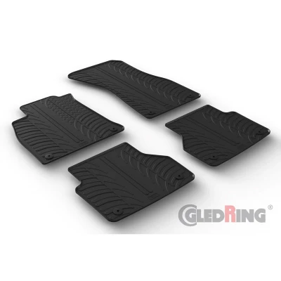 Abbildung von Gledring 0704 Fußmattensatz Gummi vorne und hinten 4 schwarz 750mm 550mm AUDI: A6 C8 Avant