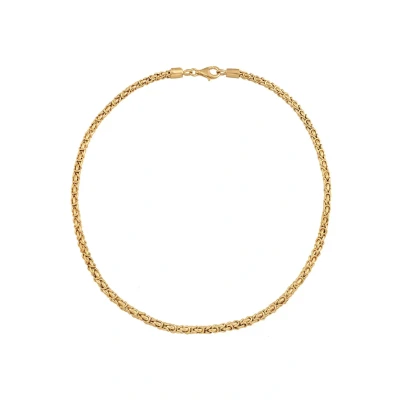 Abbildung von Kuzzoi Massive Königskette, Herren Halskette 925 Silber vergoldet, Goldene Silberkette (4 mm) für den Mann, Länge 60cm, mit Schmuckbox 0102650322_60