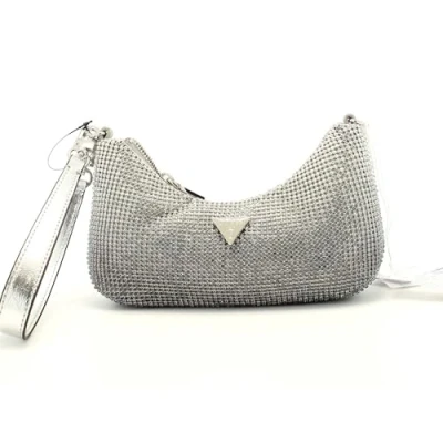Abbildung von Guess Zalina MINI Handtasche silvercoloured, Damen, Größe: One Size, Silver coloured