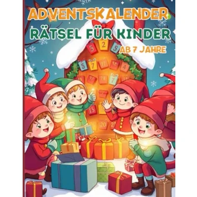 Abbildung von Rätsel Adventskalender für kinder ab 7 Jahren: Beschäftigungsbuch clevere Grundschulkinder zum Lesen, Schreiben, Rechnen und Knobeln. 24 Tage Rätselspaß bis Weihnachten