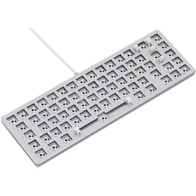 Abbildung von Glorious Gaming GMMK 2 Compact 65% Barebones (Frame Only) Mechanisches Tastaturgrundgerüst, Kompakt TKL (65%), Aluminium, individuell anpassbar, RGB, International/ISO Layout Weiß