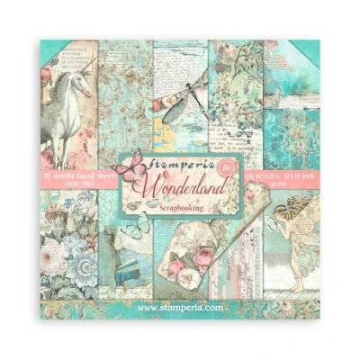 Abbildung von Stamperia Scrapbook Paper Pad for Scrapbooking, Albums, Card Making, Bullet Journalling and More, Acid Free, Double Sided, Perfect Hobbies, Crafts, Gifting (Shabby Rose) (30.5 x 30.5cm)