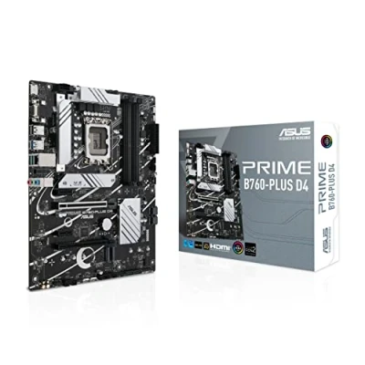 Abbildung von ASUS PRIME B760 PLUS D4 Gaming Mainboard Sockel Intel LGA 1700 (Intel B760, ATX, DDR4 Speicher, PCIe 5.0, 3x 4.0 M.2, Thunderbolt 4, Aura Sync)