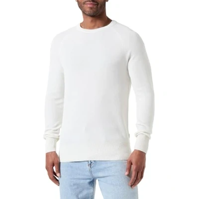 Abbildung von JACK &amp; JONES Herren Jcomaze Knit Crew Neck Strickpullover, Moonbeam, S